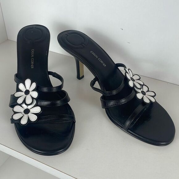 Daisy Accent Strappy Heeled Mule Sandals 7.5 - Picture 1 of 13